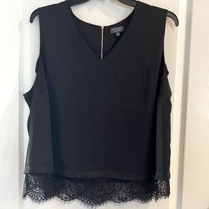 Women’s Plus 1X The Limited Black Lace Trim Tank